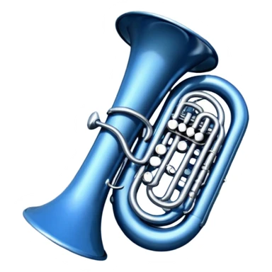 tuba redonda azul escura sticker