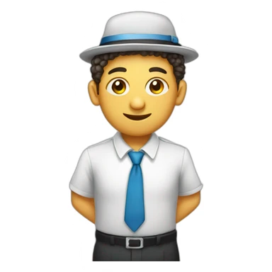 A jewish with a kippa sticker