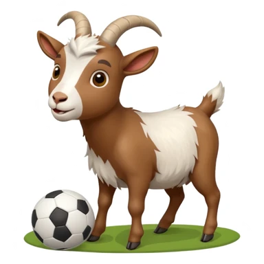 Goat playing football sticker