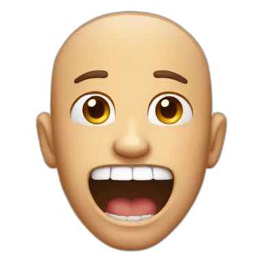 Man holding his teeth that fell out sticker