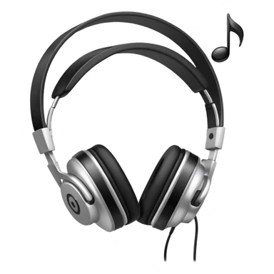 headphone with music note sticker