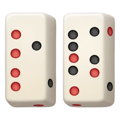 2 domino game pieces  sticker