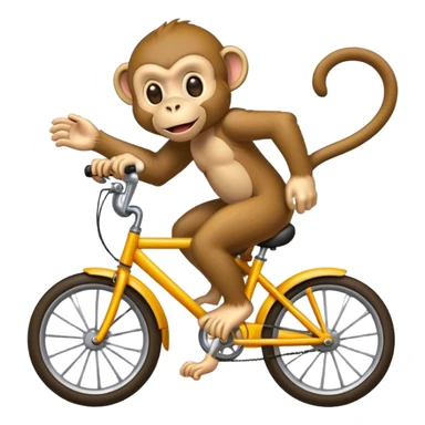 monkey riding bike sticker