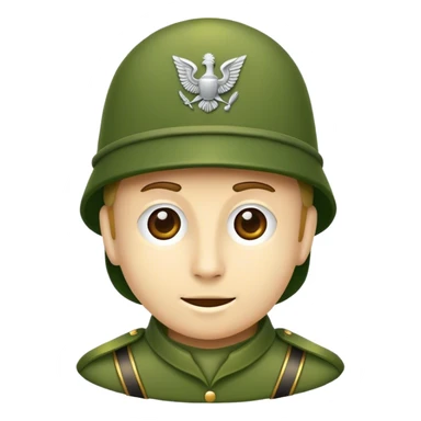green soldier hat sticker