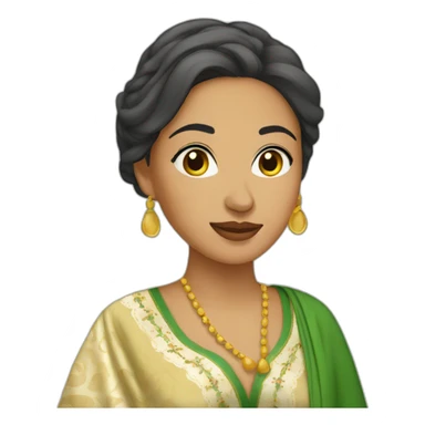 Algerian woman with caftan sticker