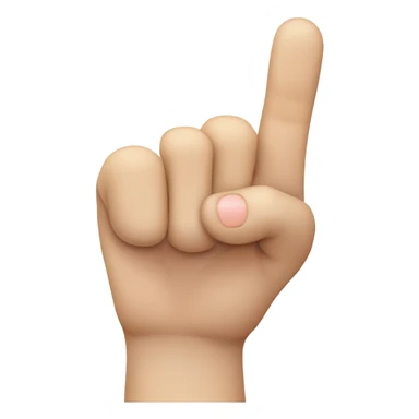 Hand Gesture Details:

Finger Positions:

Thumb: Extended outward.

Index Finger: Extended upward.

Middle and Ring Fingers: Folded down towards the palm.

Pinky Finger: Extended upward. sticker