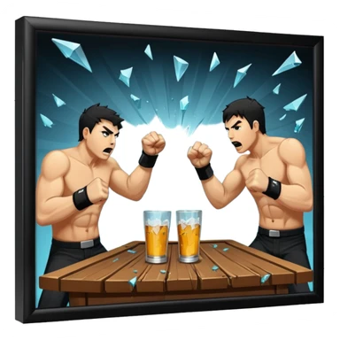 Bar fight  sticker