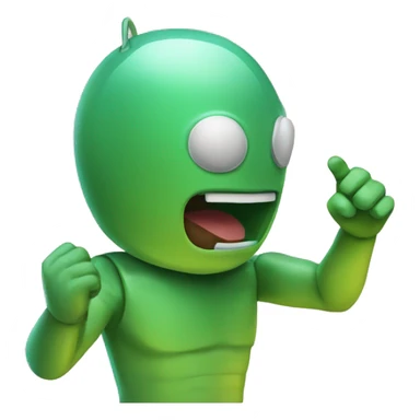 Android pisando em uma maça sticker