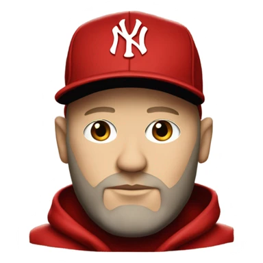 Fred durst in red from 1999 with a Yankees logo on his hat sticker