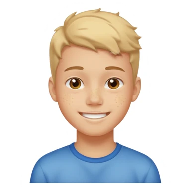 boy teenager with acne smiling sticker