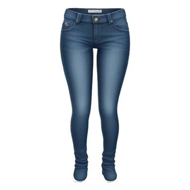 Realistic pair of jeans jegging pants with legs turned inward. sticker