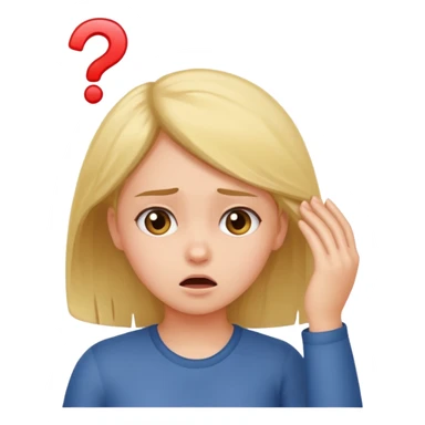 Girl scratching head in confusion sticker