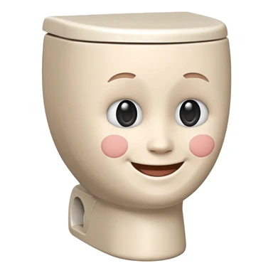  A toilet with a smiling head inside it sticker