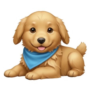 a golden retriever puppy sticker
