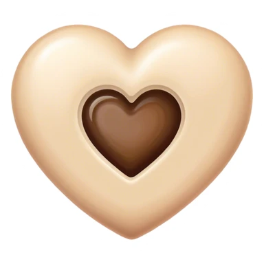 Pastel-coffee-color-heart sticker