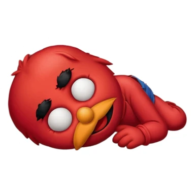 Elmo passed out, face down, in an alley sticker