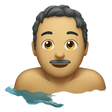 swimming in river sticker