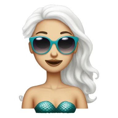 bald mermaid with sunglasses sticker