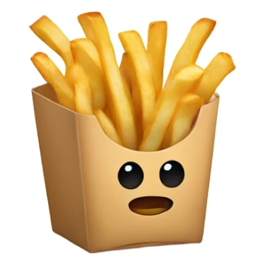 fries in an aesthetic box sticker