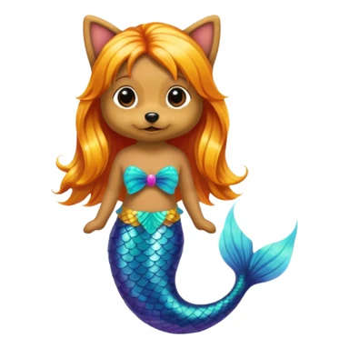 Yorkie with mermaid tail sticker