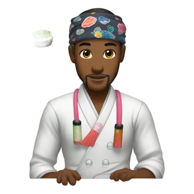gay sushi master with bandana sticker