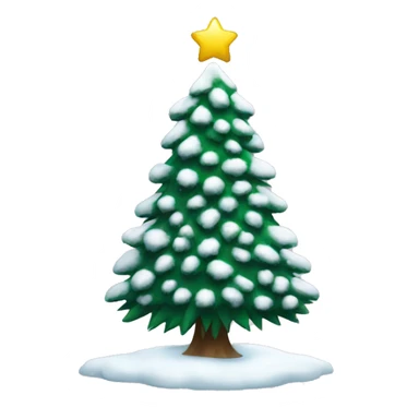christmas tree with snow sticker
