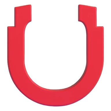 red horseshoe magnet sticker