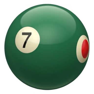 green billiard ball 7 number sticker