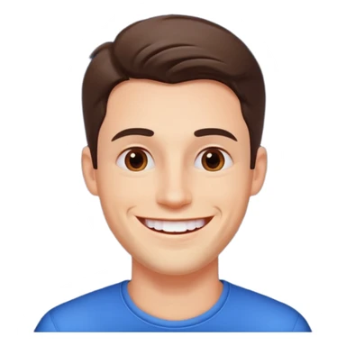 create an image of a perfect guy, very handsome, catching, smart and smiling with his white teeth. around him there's like a shining and small stars showing how perfect he is . the background is white sticker