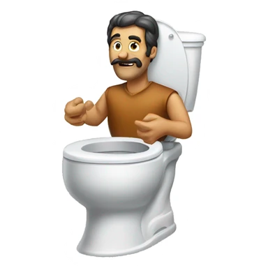 skibidi toilet duke dennis rizz sticker