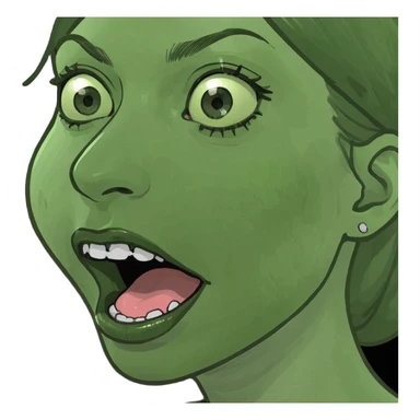Girl drooling  sticker