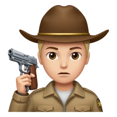 A person with a gun to their head sticker