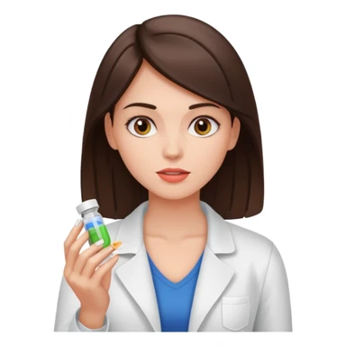 Beautiful fit brunette girl taking pills  sticker