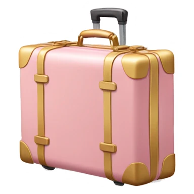 Light pink golden suit case  sticker