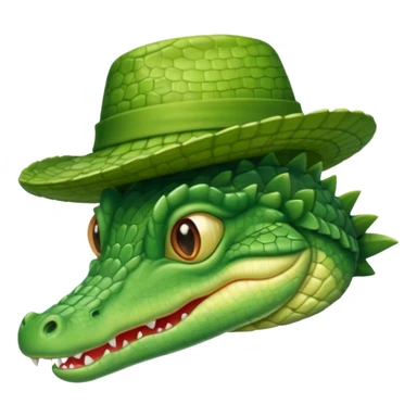 baby crocodile in hats sticker