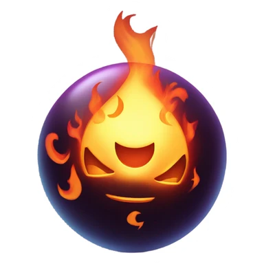 fortune telling ball in fire sticker