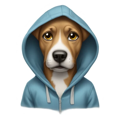 Dog wearing a hoddie  sticker