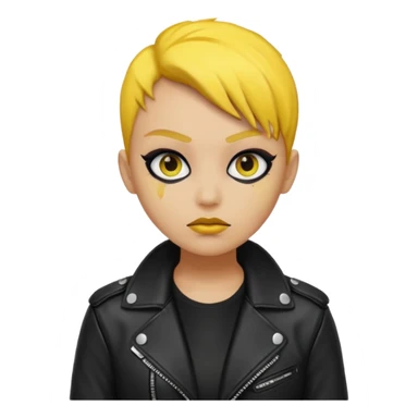 A baddie with circular yellow head sticker