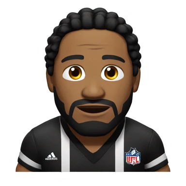 ufc referee herb dean shrugging his shoulders with a black shirt sticker