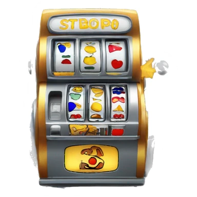 A slot machine with flags sticker