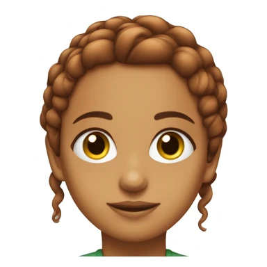 une fille marocaine avec les yeux verts cheveux roux attachés  sticker