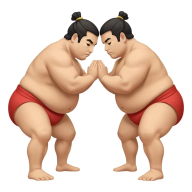 Two sumo wrestlers bowing to each other sticker