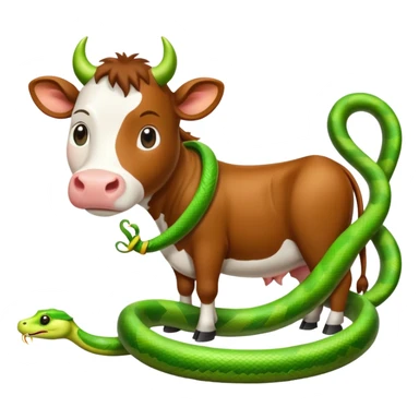 🐮+🐍 sticker