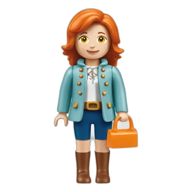 playmobil-femme-rousse-rire-citrouille sticker