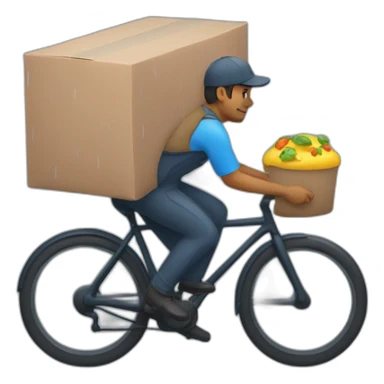 food delivery guy in rain sticker