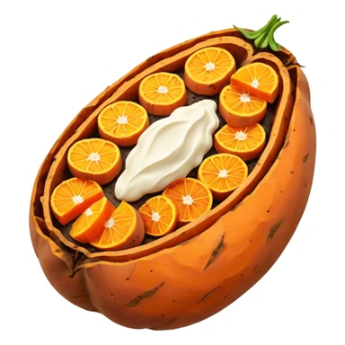 Baked sweet potato sticker