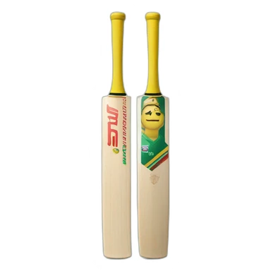 Cricket bat with Shubman written on it sticker