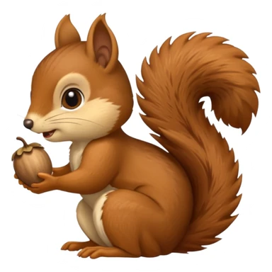 Long toothed squirrel swallows acorn, sleep sticker