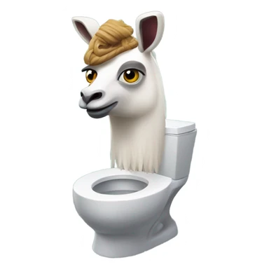 Fortnite lama wearing skibidi toilet sticker