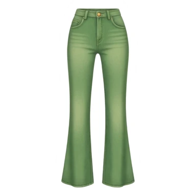 Green flared trousers sticker